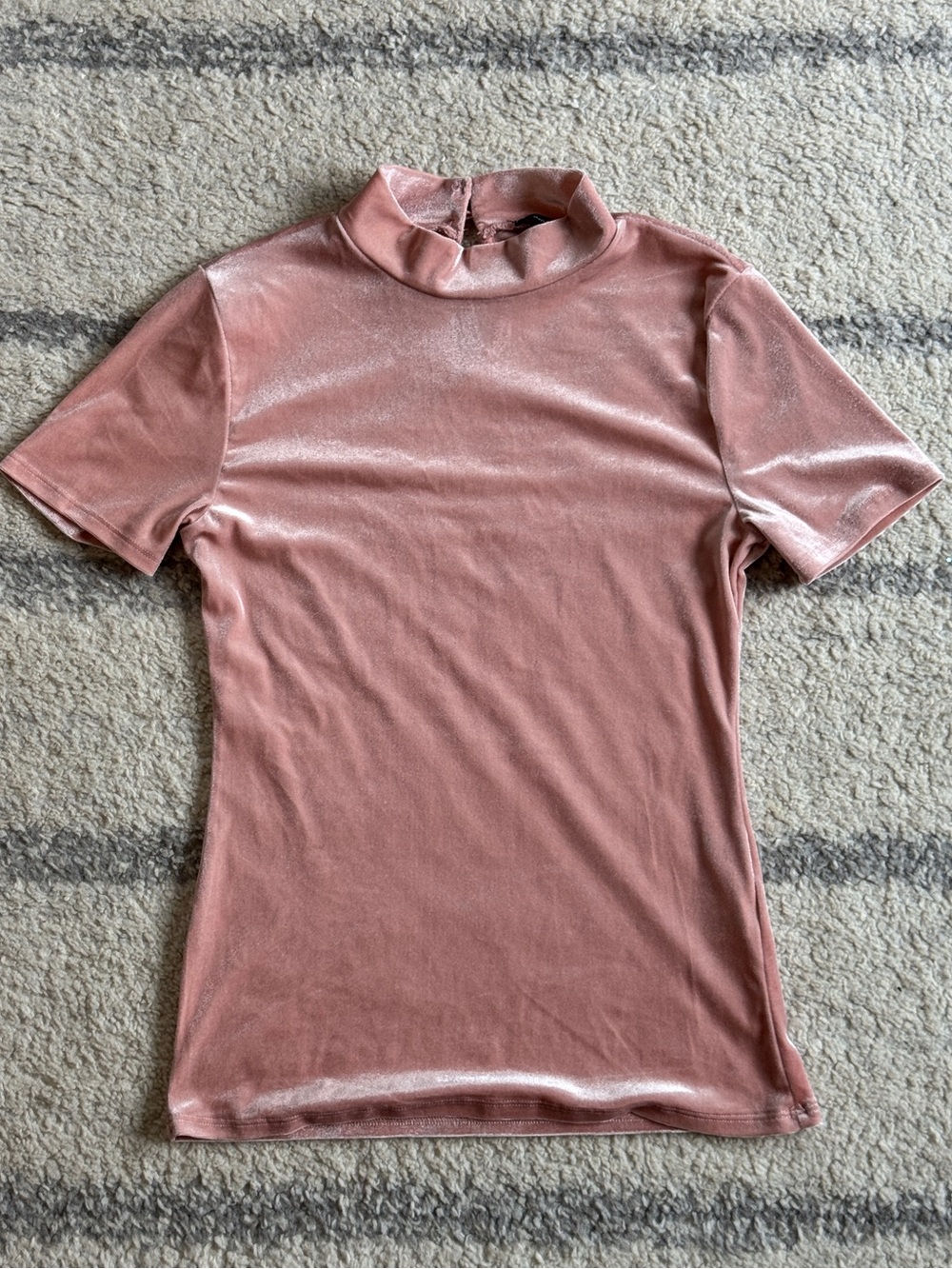 Ambiance Blush Pink Velvet Top 90s Y2K small